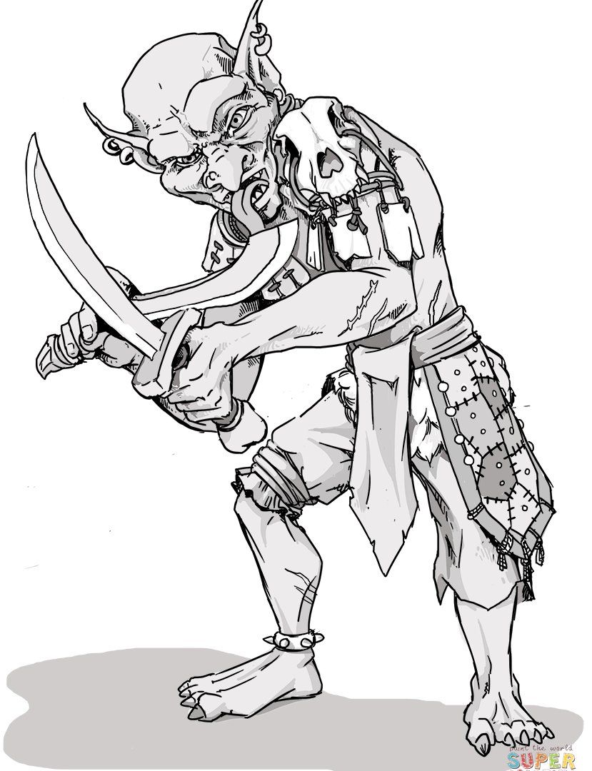 Goblin Coloring Pages