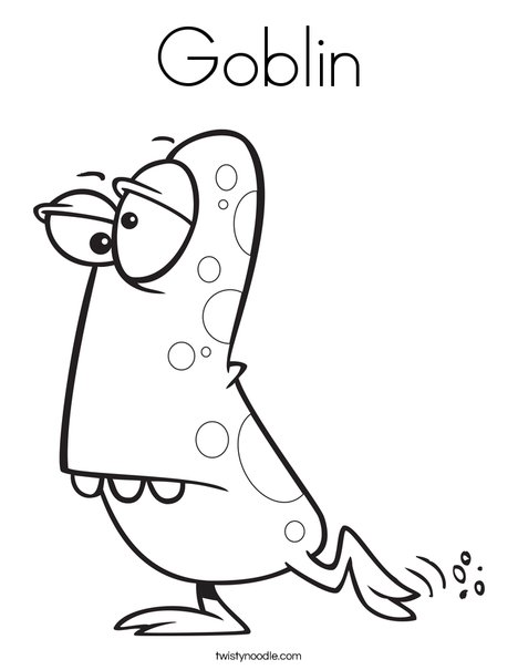 468x605 Goblin Coloring Page