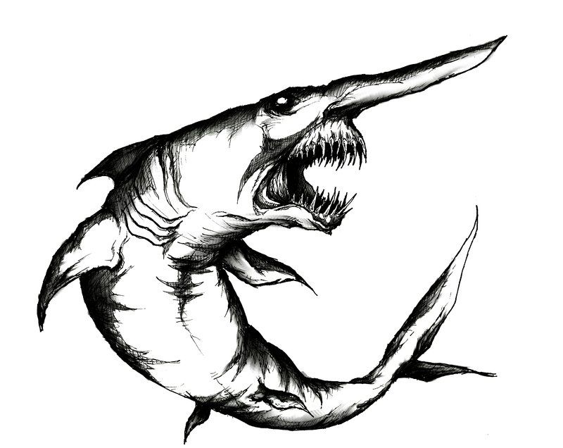 800x636 Goblin Shark By Godofnumbers D63mwgr.jpg Pixel Sharks