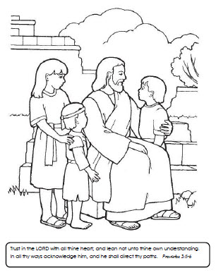 306x390 Trust In The Lord (Coloring Page)