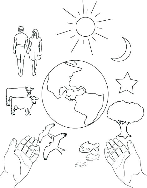 470x601 Days Of Creation Coloring Pages Days Of Creation Coloring Pages 7