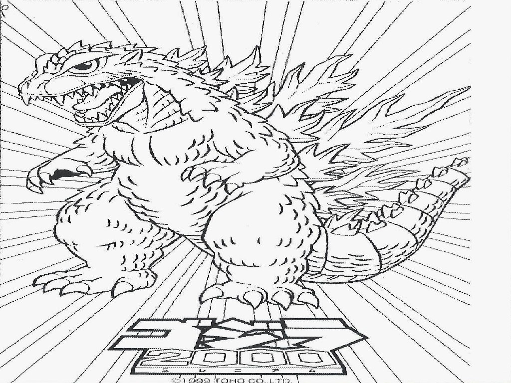 1024x768 Mechagodzilla Coloring Pages New Ausgezeichnet Godzilla 2000