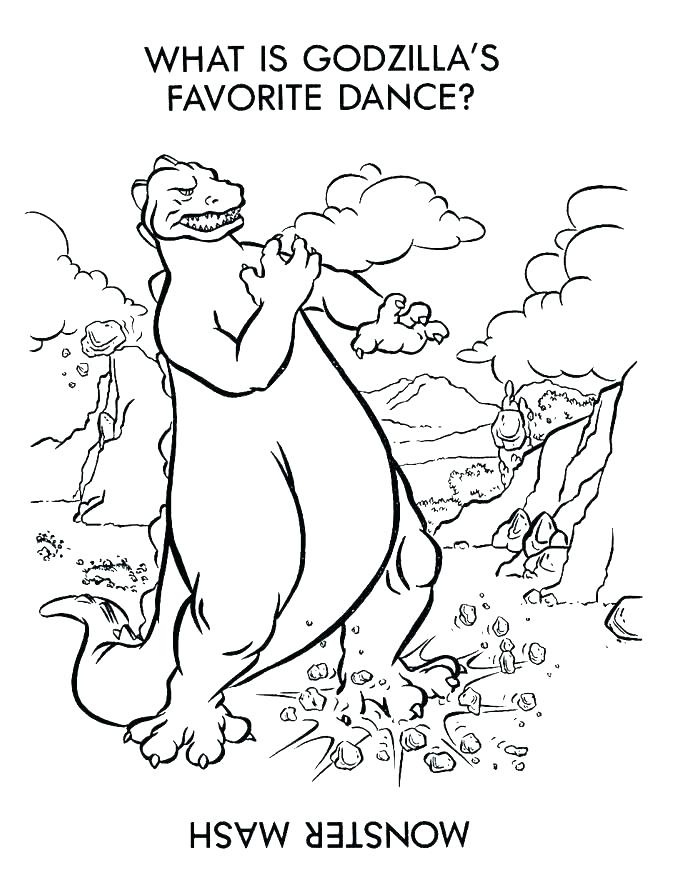 675x890 Godzilla Coloring Page