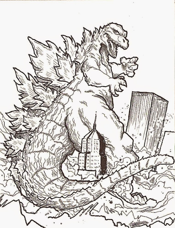 613x800 Free Printable Godzilla Coloring Pages H M In Page Plan 11