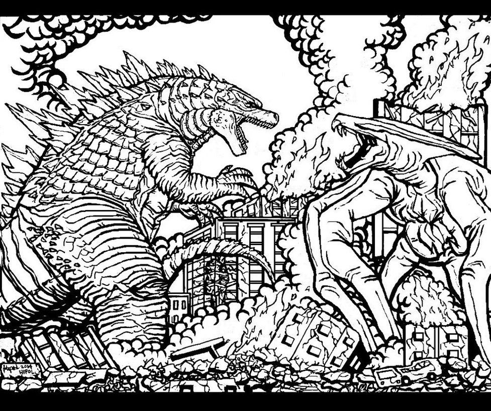 Godzilla 2014 Coloring Pages