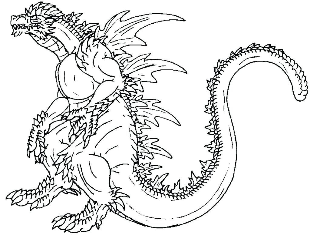 1024x775 Coloring Pages ~ Godzilla Coloring Pages By Space Monster Baby