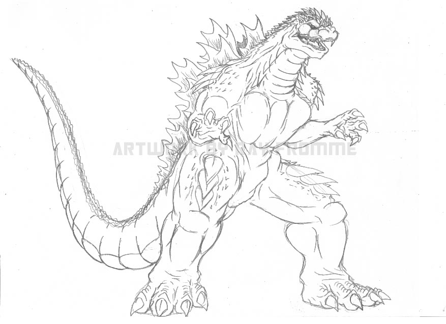 Godzilla Coloring Pages 2014