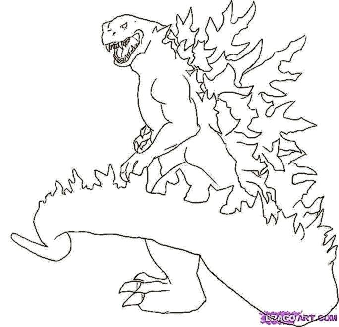 684x660 Godzilla Coloring Page Godzilla 2 Coloring Pages