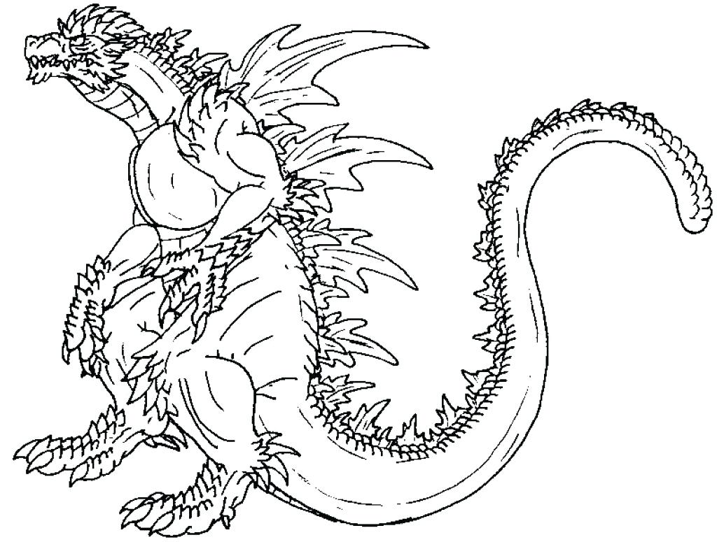 1024x775 Coloring Pages ~ Godzilla Coloring Pages By Space Monster Baby