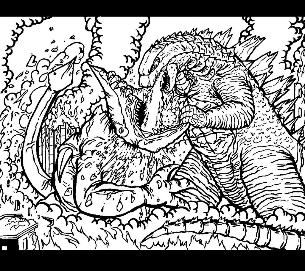 1024x911 Godzilla 1954 Coloring Pages