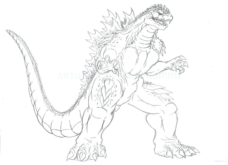 877x637 Godzilla Coloring Pages Images Of 3 Coloring Pages 3 Godzilla