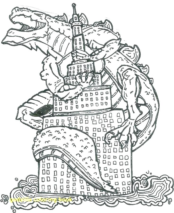 736x898 Godzilla Coloring Book