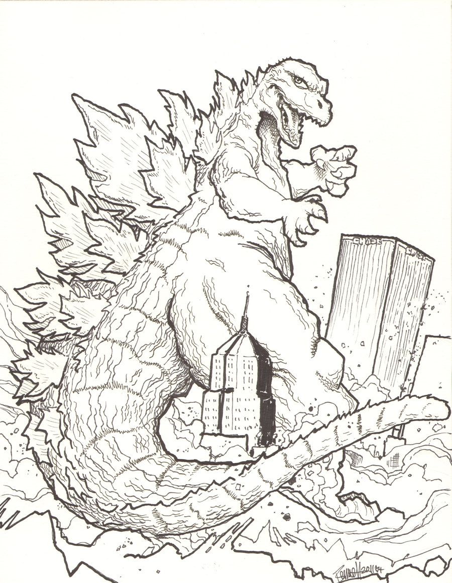 900x1162 Godzilla Coloring Pages 03 Ideen Rund Ums Haus