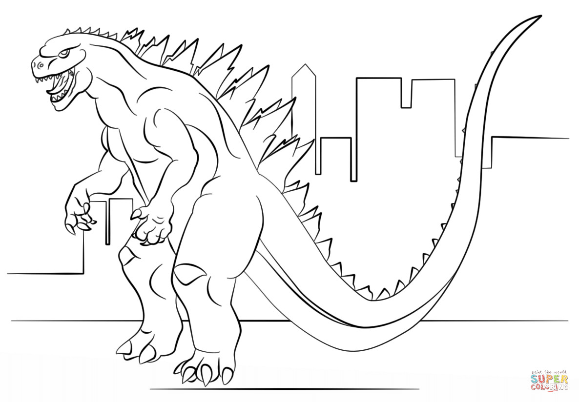 1186x824 Godzilla Coloring Pages 10