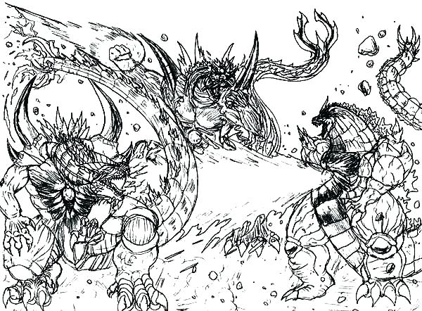 600x442 Godzilla Coloring Pages Vs Coloring Pages Preschool To Humorous