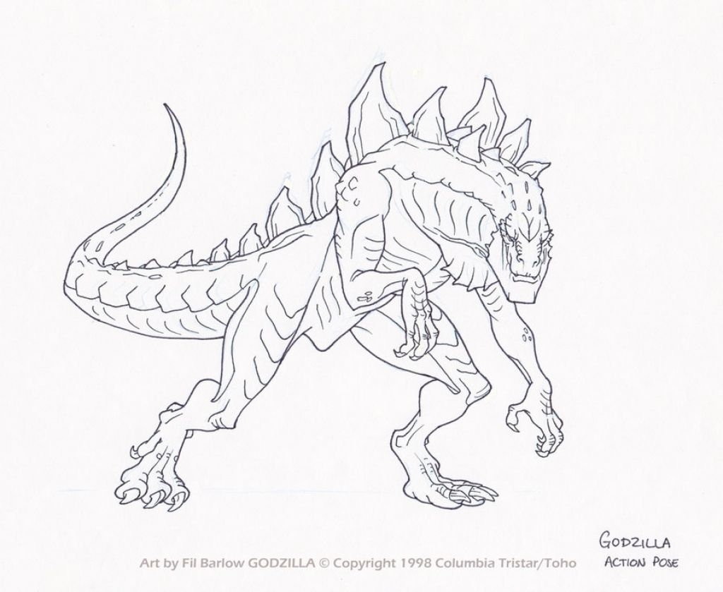 1024x839 King Kong Vs Godzilla Coloring Page Free Printable At Pages
