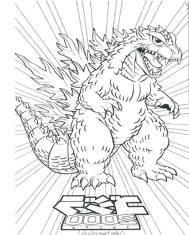 640x793 Godzilla Coloring Pages