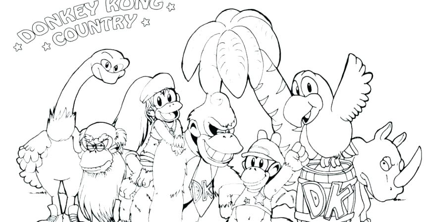 860x450 Godzilla And King Kong Coloring Pages Donkey Kong Coloring Page