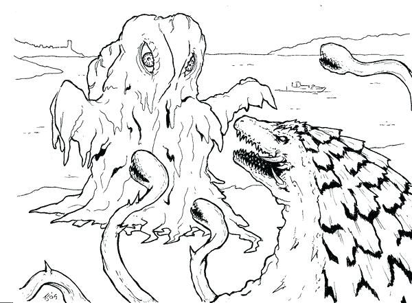 600x441 Godzilla Coloring Pages Coloring Pages Godzilla Vs Mothra Coloring