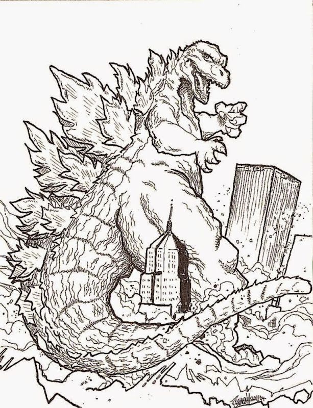 613x800 Godzilla Printable Coloring Pages Godzilla Coloring Sheets Free