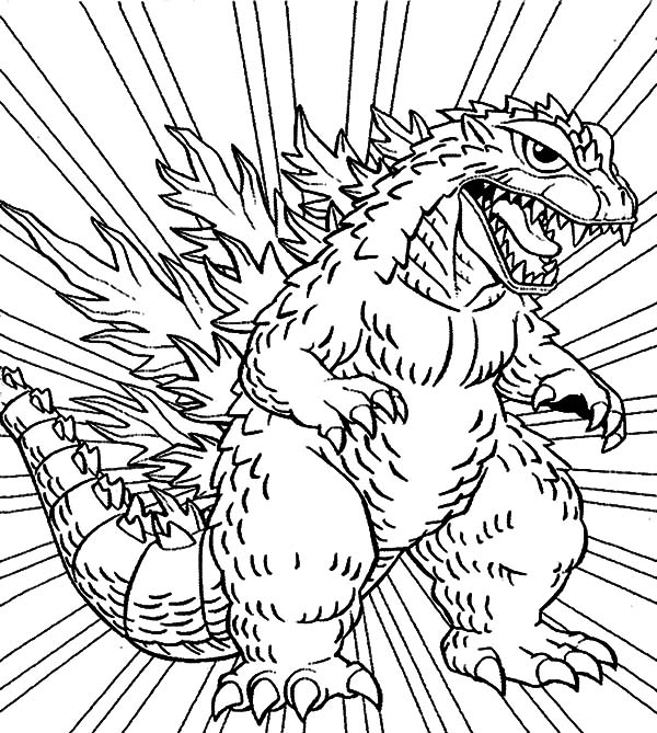 600x669 Free Printable Godzilla Coloring Pages H M In Page Plan 11