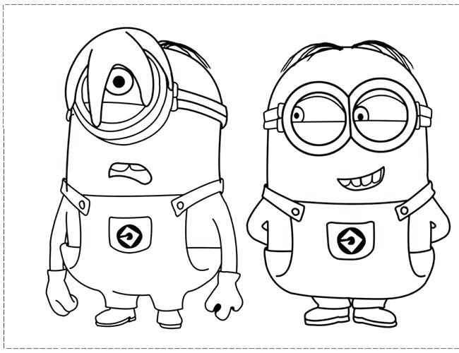 650x500 Coloring Pages Of Minions From Despicable Me Coloring Pages