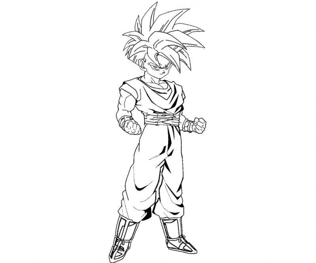 1024x854 Adorable Gohan Coloring Pages Colouring In Beatiful Dragon Ball Z