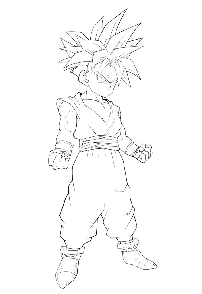 703x1024 Gohan Coloring Pages 5