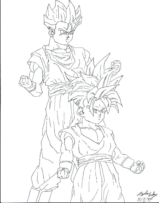 616x790 Gohan Coloring Pages