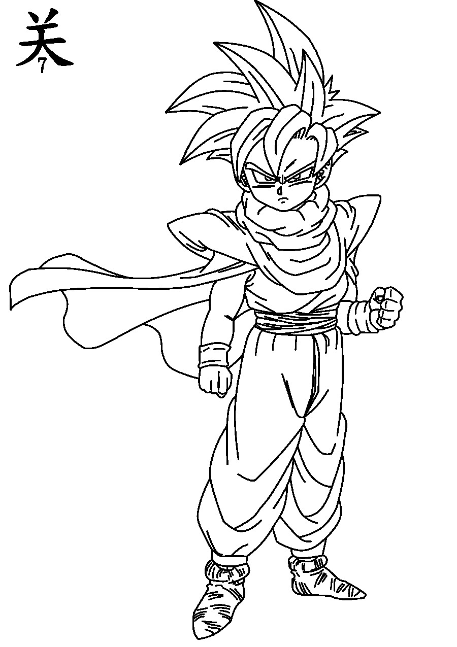 900x1275 Gohan Super Saiyan 2 Coloring Pages