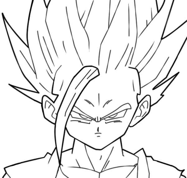 600x573 Gohan Super Saiyan 2 Coloring Pages Gohan Super Saiyan 2, Gohan