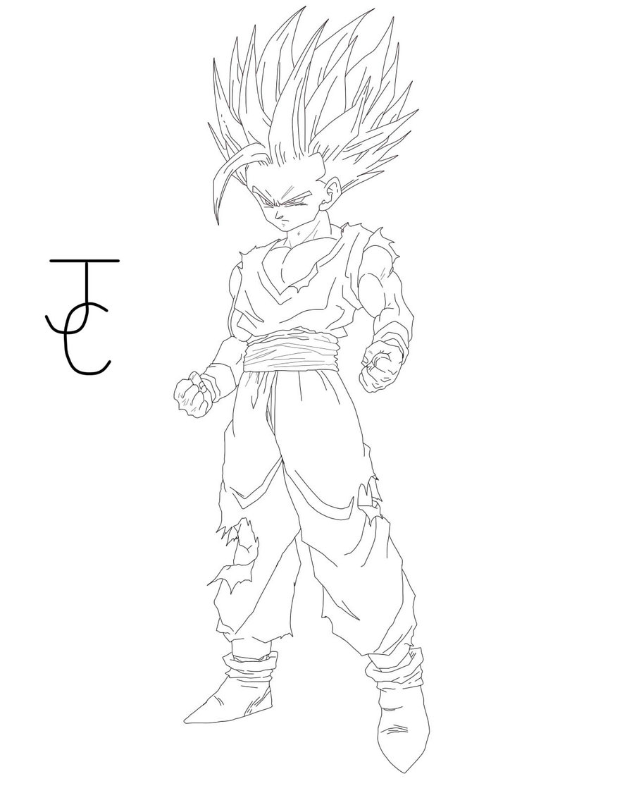 900x1125 Dragon Ball Z Super Saiyan 2 Gohan Coloring Pages Coloring Pages