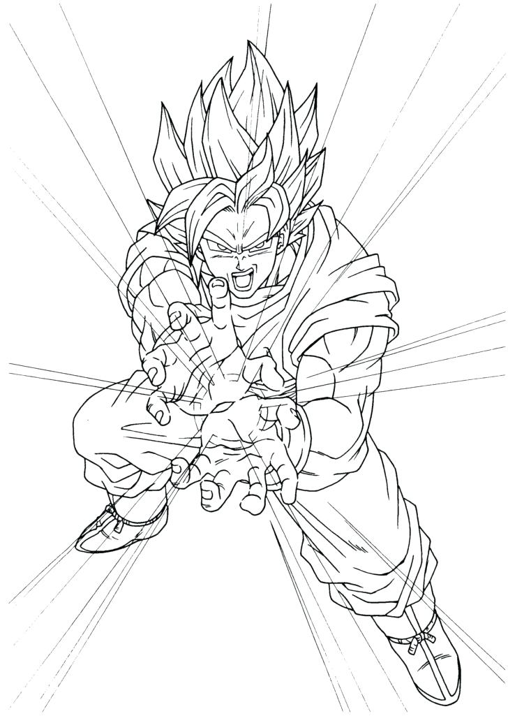 728x1025 Goku Coloring Sheets