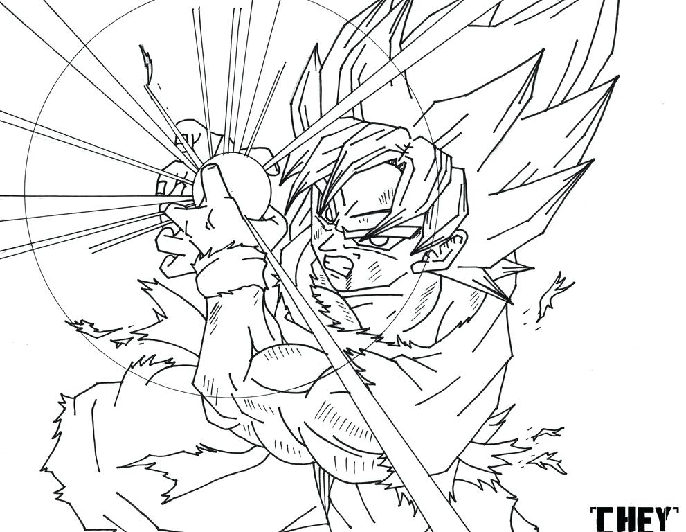 991x768 Dragon Ball Z Goku Coloring Pages Dragon Ball Z Coloring Pages