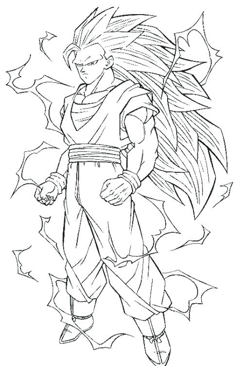 500x752 Goku Coloring Page Dragon Ball Z Coloring Page Best Shots Goku Ss3