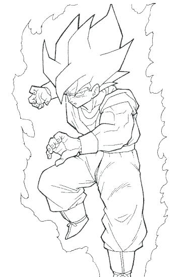 381x550 Goku Coloring Page Print A Coloring Pages Goku Ssj3 Coloring Pages