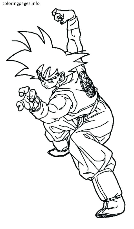 550x943 Goku For Coloring Dragon Ball Z Coloring Pages Dragon Ball Z