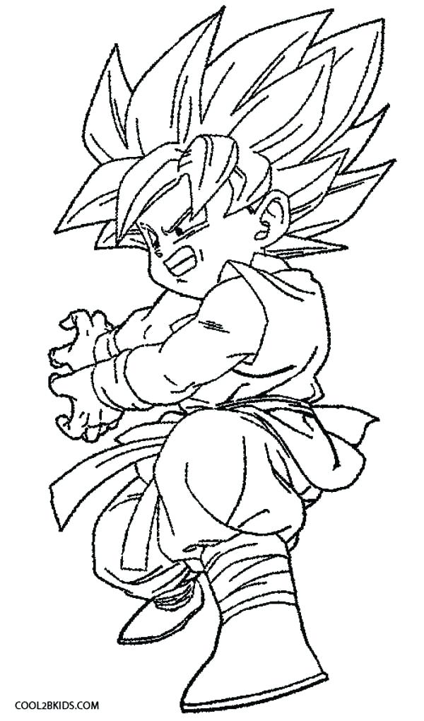 600x1020 Goku For Coloring Printable Coloring Pages For Kids Goku Ss3