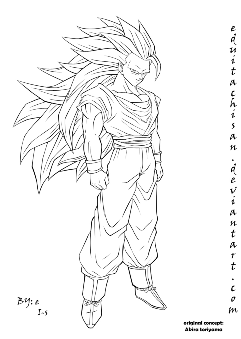 800x1127 Goku Ssj3 Coloring Pages