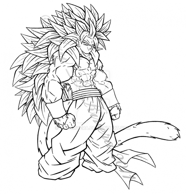 766x800 Goku Super Saiyan 3 Coloring Pages Coloring Pages Kids, Goku Super