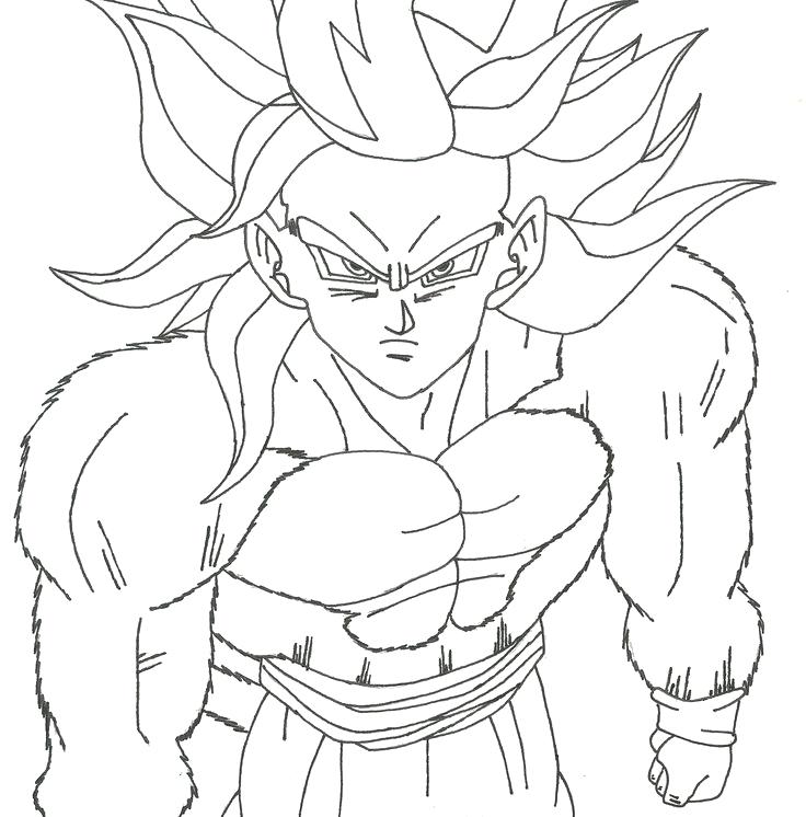 736x746 Gogeta Coloring Pages How To Draw Kid Dragon Ball Z Gt Sheets Ssj4