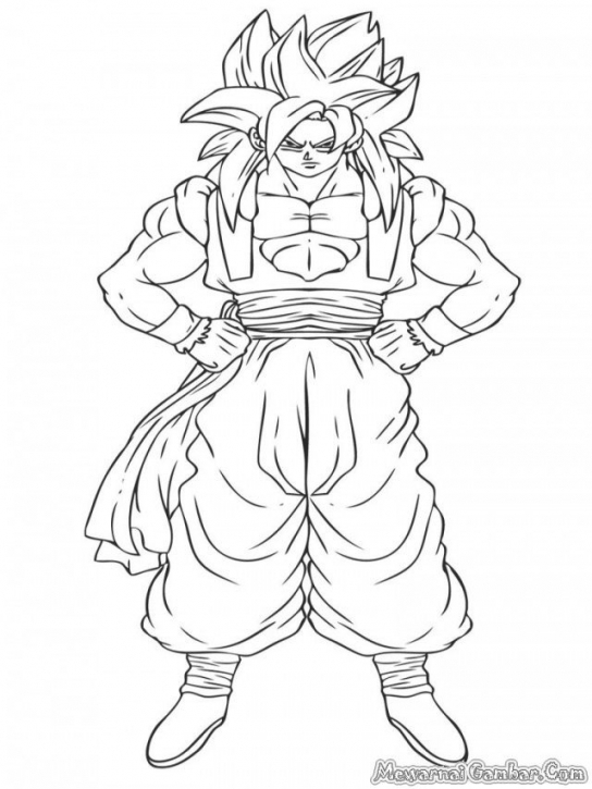 544x725 Adorable Gogeta Coloring Pages Printable To Pretty Ssj4 Gogeta