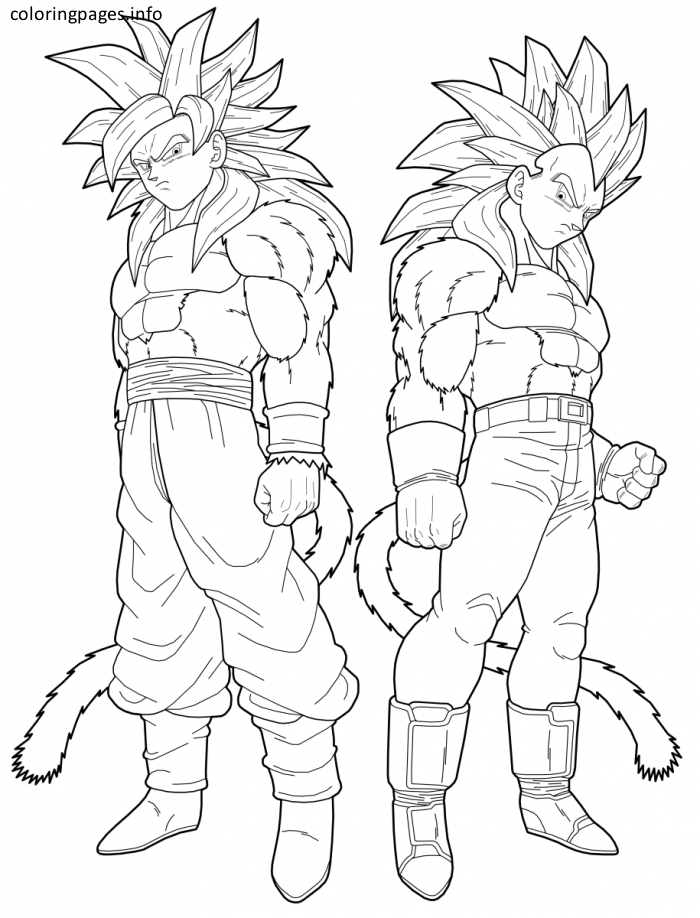 700x918 Vegeta Ssj4 Coloring Pages