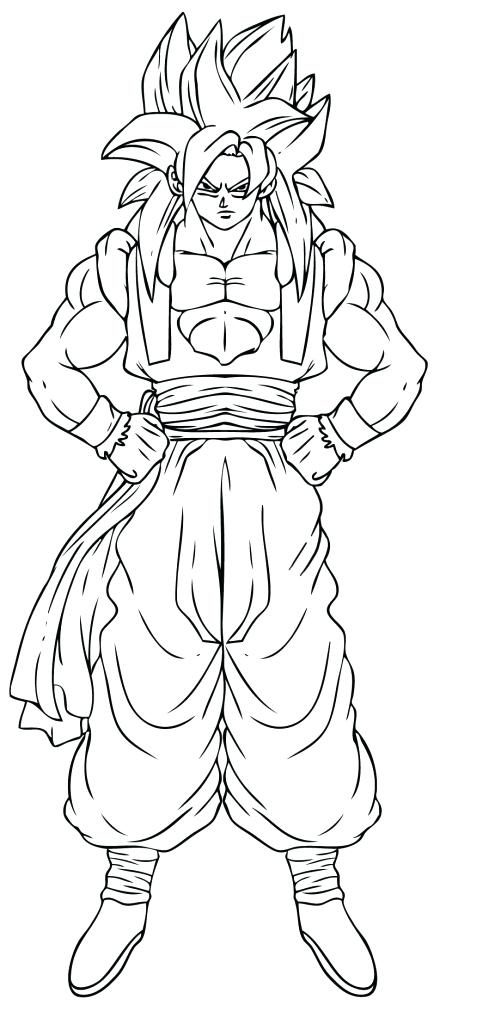 501x1024 Vegeta Ssj4 Coloring Pages Super Saiyan Goku Coloring Pages Super