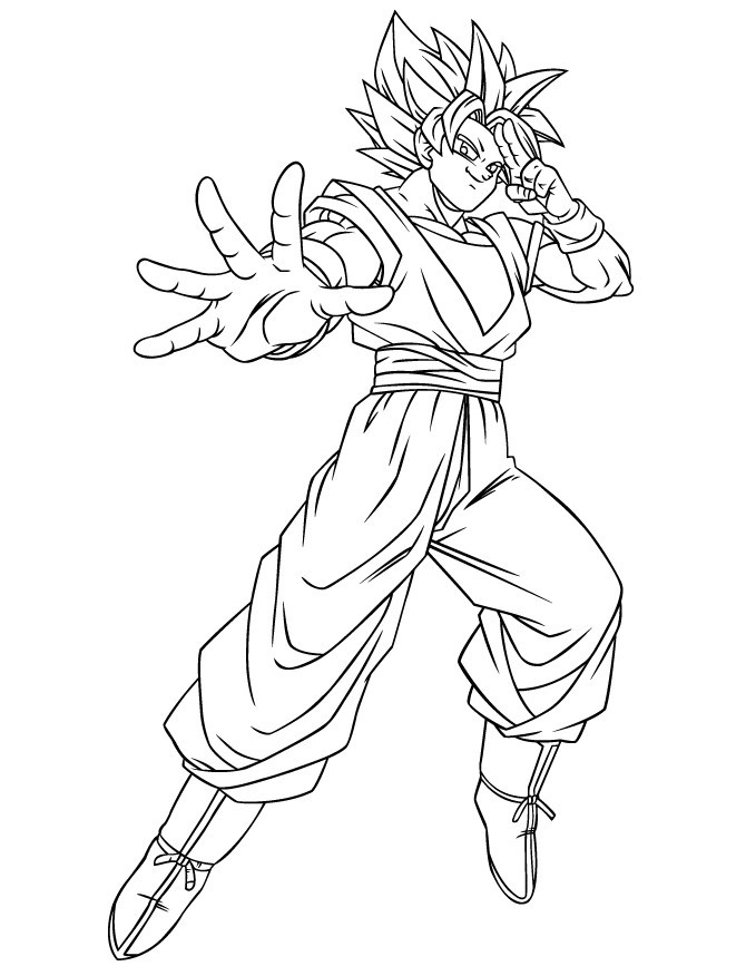 670x867 Beautiful Goku Ssj4 Para Colorear Coloring Ws