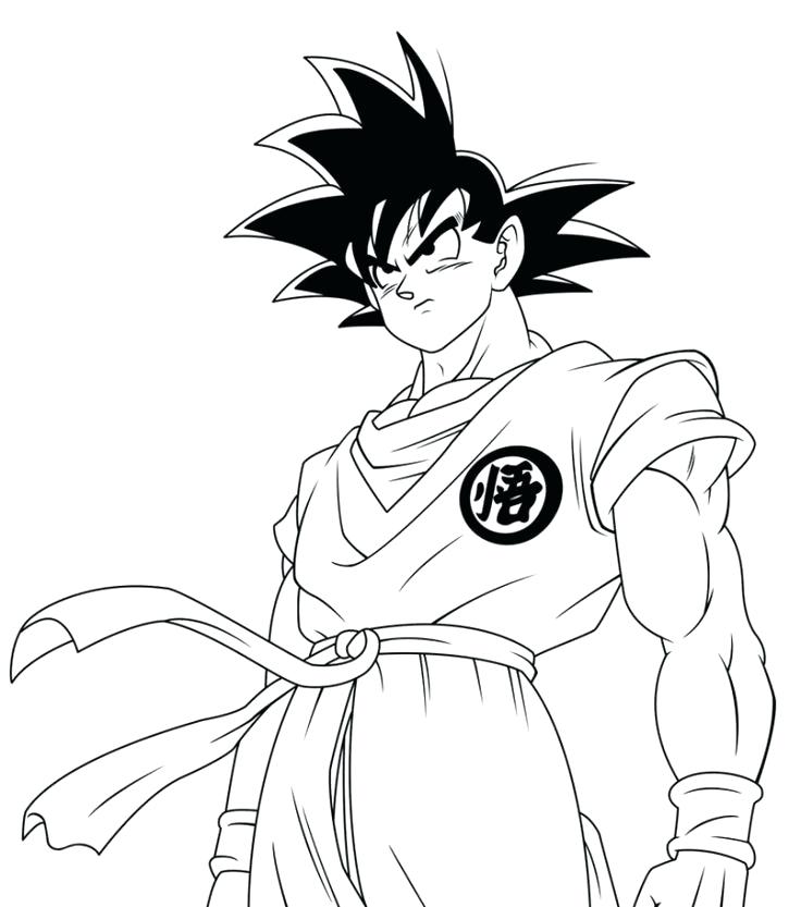 736x833 Goku Super Saiyan Coloring Pages Coloring Sheets Goku Super Saiyan