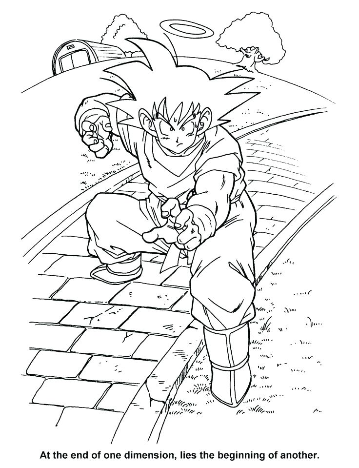 736x959 Goku Super Saiyan 2 Coloring Pages