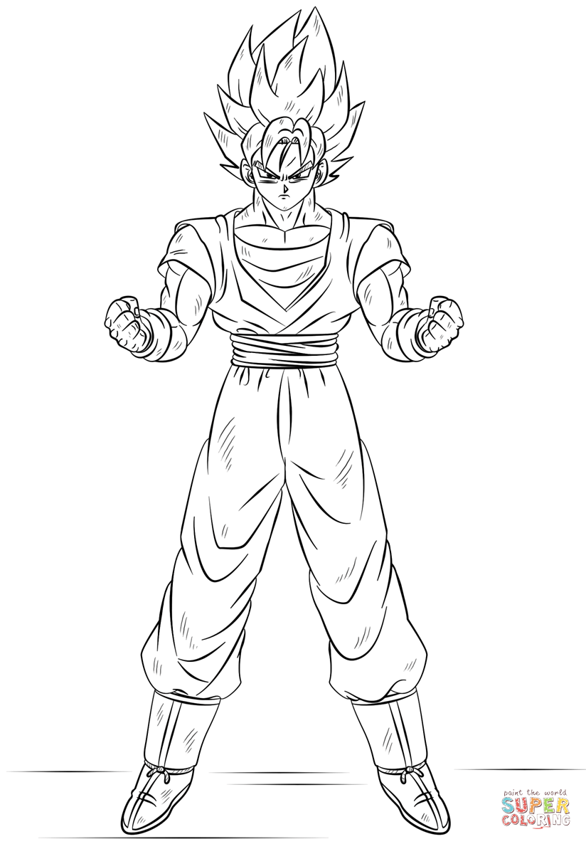 Goku Super Saiyan 3 Coloring Pages