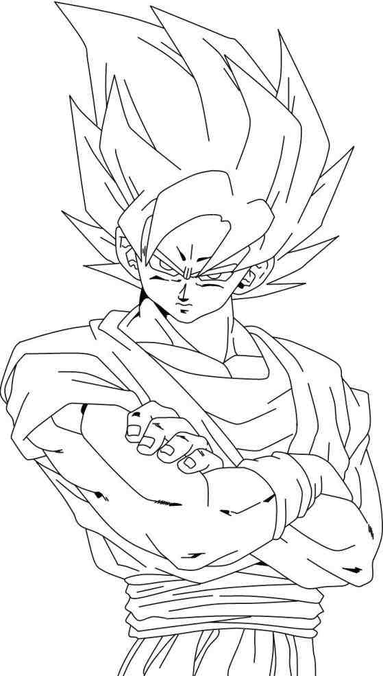559x985 Dragon Ball Z Goku Super Saiyan 3 Coloring Pages Drinkeats.club