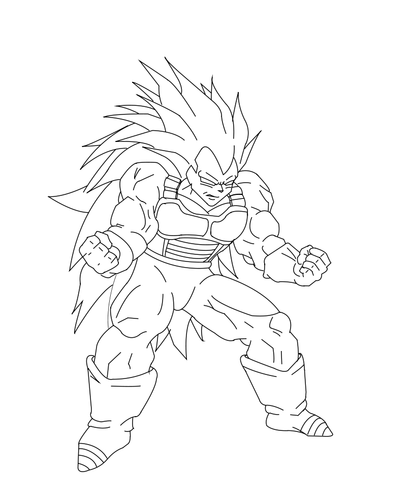 813x975 Announcing Vegeta Super Saiyan 3 Coloring Pages Saiyan3 By